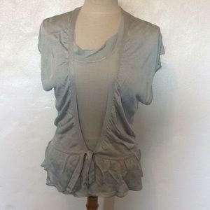 Barney’s New York Light Blue Tank Jacket Twin Set